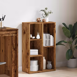 vidaXL Book Cabinet Old Wood 50x25x80 cm Engineered Wood bookcase - Additional view 2