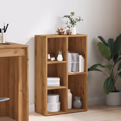 vidaXL Book Cabinet Artisan Oak 50x25x80 cm Engineered Wood bookcase - Additional view 2