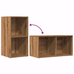 vidaXL Vinyl Storage Box Recorder Collection Cabinet Cupboard Engineered Wood - artisan oak - Additional view 6