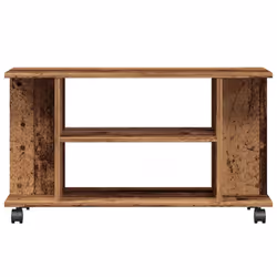 vidaXL TV Cabinet with Castors TV Stand Media TV Unit Old Wood Engineered Wood