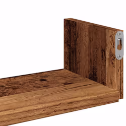vidaXL Wall Display Shelf Floating Rack Hanging Shelf Engineered Wood 3 pcs - old wood, 60 x 15 x 10 cm - Additional view 6