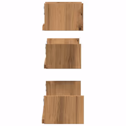 vidaXL Wall Display Shelf Floating Rack Hanging Shelf Engineered Wood 3 pcs - artisan oak, 60 x 15 x 10 cm - Additional view 4