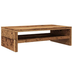 vidaXL Monitor Stand with a Storage Shelf Chipboard TV Stand Multi Colours - old wood