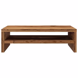 vidaXL Monitor Stand with a Storage Shelf Chipboard TV Stand Multi Colours - old wood - Additional view 4