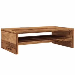 vidaXL Monitor Stand with a Storage Shelf Chipboard TV Stand Multi Colours - old wood - Additional view 6