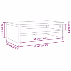 vidaXL Monitor Stand with a Storage Shelf Chipboard TV Stand Multi Colours - artisan oak