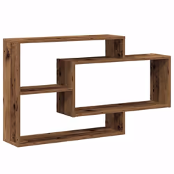 vidaXL Wall Shelves Floating Rack Display Shelf Bookshelf Engineered Wood - old wood
