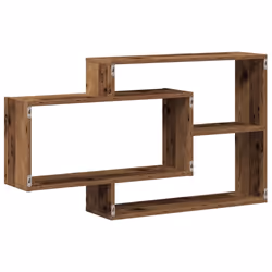 vidaXL Wall Shelves Floating Rack Display Shelf Bookshelf Engineered Wood - old wood - Additional view 5