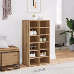 vidaXL Shoe Rack Entryway Shoe Shelf Cabinet Shoe Cupboard Engineered Wood - artisan oak - Additional view 2