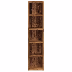 vidaXL CD Cabinet Storage Oraniser Shelf Cabinet Display Shelf Engineered Wood - old wood - Additional view 4