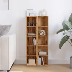 vidaXL CD Cabinet Storage Oraniser Shelf Cabinet Display Shelf Engineered Wood - artisan oak - Additional view 2