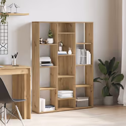 vidaXL Room Divider/Book Cabinet Artisan Oak 100x24x140 cm Engineered Wood - Additional view 2
