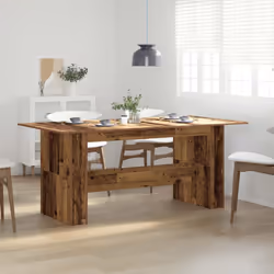 vidaXL Dining Table Kitchen Dinner Table Dining Room Table Engineered Wood - old wood