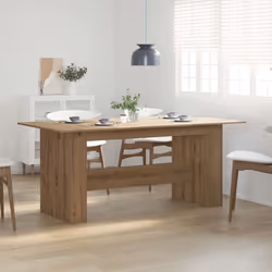 vidaXL Dining Table Kitchen Dinner Table Dining Room Table Engineered Wood - artisan oak