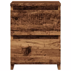 vidaXL Bedside Cabinet Nightstand End Table Bed Side Table Engineered Wood - old wood, 2 pcs - Additional view 4