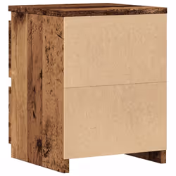 vidaXL Bedside Cabinet Nightstand End Table Bed Side Table Engineered Wood - old wood, 2 pcs - Additional view 6