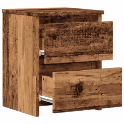 vidaXL Bedside Cabinet Nightstand End Table Bed Side Table Engineered Wood - old wood, 2 pcs - Additional view 7