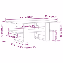 VidaXL 855851 coffee/side/end table - Additional view 8