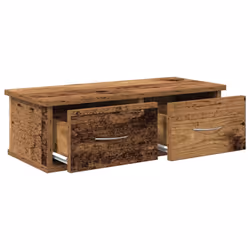 vidaXL Wall-mounted Drawer Shelf Wall Rack Storage Cabinet Engineered Wood - old wood - Additional view 6