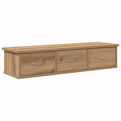 vidaXL Wall-mounted Drawer Shelf Wall Rack Storage Cabinet Engineered Wood - artisan oak
