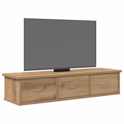 vidaXL Wall-mounted Drawer Shelf Wall Rack Storage Cabinet Engineered Wood - artisan oak