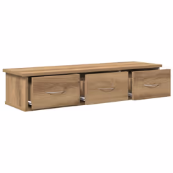 vidaXL Wall-mounted Drawer Shelf Wall Rack Storage Cabinet Engineered Wood - artisan oak - Additional view 4