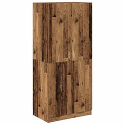 vidaXL Wardrobe Clothing Cabinet Hanger Clothes Organiser Unit Engineered Wood - old wood