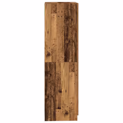 vidaXL Wardrobe Clothing Cabinet Hanger Clothes Organiser Unit Engineered Wood - old wood - Additional view 4