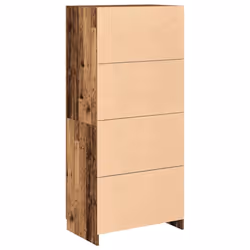 vidaXL Wardrobe Clothing Cabinet Hanger Clothes Organiser Unit Engineered Wood - old wood - Additional view 5