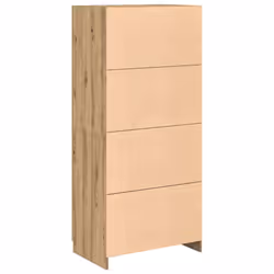vidaXL Wardrobe Clothing Cabinet Hanger Clothes Organiser Unit Engineered Wood - artisan oak - Additional view 5