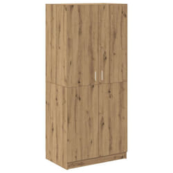 vidaXL Wardrobe Clothing Cabinet Hanger Clothes Organiser Unit Engineered Wood - artisan oak