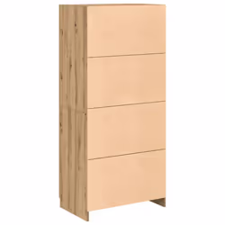 vidaXL Wardrobe Clothing Cabinet Hanger Clothes Organiser Unit Engineered Wood - artisan oak - Additional view 5