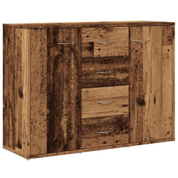 vidaXL Sideboard Storage Cupboard Cabinet Buffet Highboard Engineered Wood - old wood