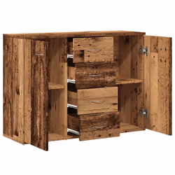 vidaXL Sideboard Storage Cupboard Cabinet Buffet Highboard Engineered Wood - old wood - Additional view 6