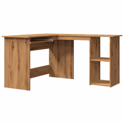 vidaXL Corner Desk Computer Desk Study L-shaped Desk Table Engineered Wood - artisan oak