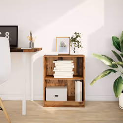 vidaXL Book Cabinet Display Rack Bookshelf Storage Shelf Rack Engineered Wood - old wood, 60 x 24 x 76 cm
