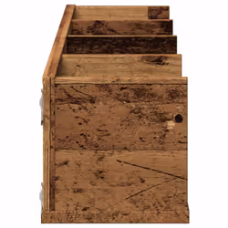 vidaXL CD Wall Shelf Living Room Wall Rack Storage Cabinet Engineered Wood - old wood - Additional view 4