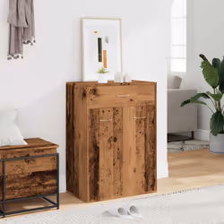 vidaXL Shoe Cabinet Shoe Storage Rack Organiser Shoe Cupboard Engineered Wood - old wood