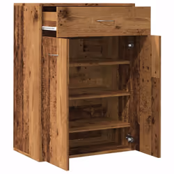 vidaXL Shoe Cabinet Shoe Storage Rack Organiser Shoe Cupboard Engineered Wood - old wood - Additional view 4