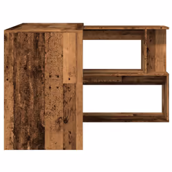 vidaXL Corner Desk Writing Rotable Table Engineered Wood Desk Multi Colours - old wood - Additional view 4