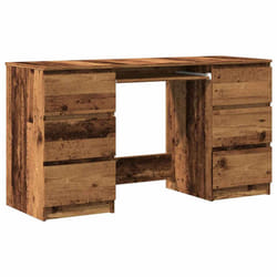 vidaXL Writing Desk Computer Table Workstation Working Desk Engineered Wood - old wood