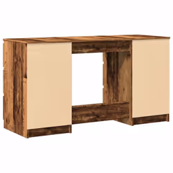 vidaXL Writing Desk Computer Table Workstation Working Desk Engineered Wood - old wood - Additional view 5