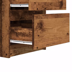 vidaXL Writing Desk Computer Table Workstation Working Desk Engineered Wood - old wood - Additional view 7