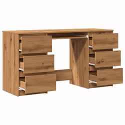 vidaXL Writing Desk Computer Table Workstation Working Desk Engineered Wood - artisan oak - Additional view 6