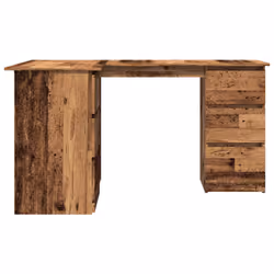 vidaXL Corner Desk Chipboard Home Office Computer Study Table Multi Colours - old wood - Additional view 5