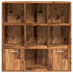vidaXL Book Cabinet Highboard Book Rack Display Storage Shelf Engineered wood - old wood - Additional view 4
