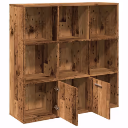 vidaXL Book Cabinet Highboard Book Rack Display Storage Shelf Engineered wood - old wood - Additional view 5