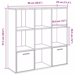 vidaXL Book Cabinet Highboard Book Rack Display Storage Shelf Engineered wood - artisan oak