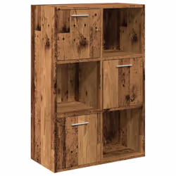 vidaXL Storage Cabinet Highboard Cupboard Bookcase Book Shelf Engineered Wood - old wood