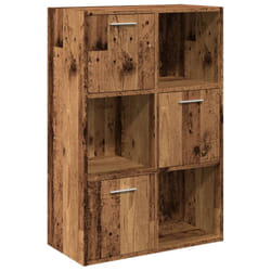 vidaXL Storage Cabinet Highboard Cupboard Bookcase Book Shelf Engineered Wood - old wood